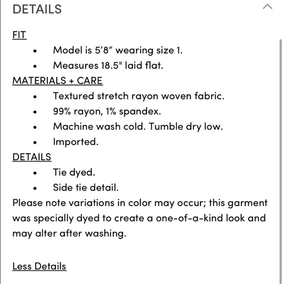 5/$25. Side tie skort. - Picture 4 of 5